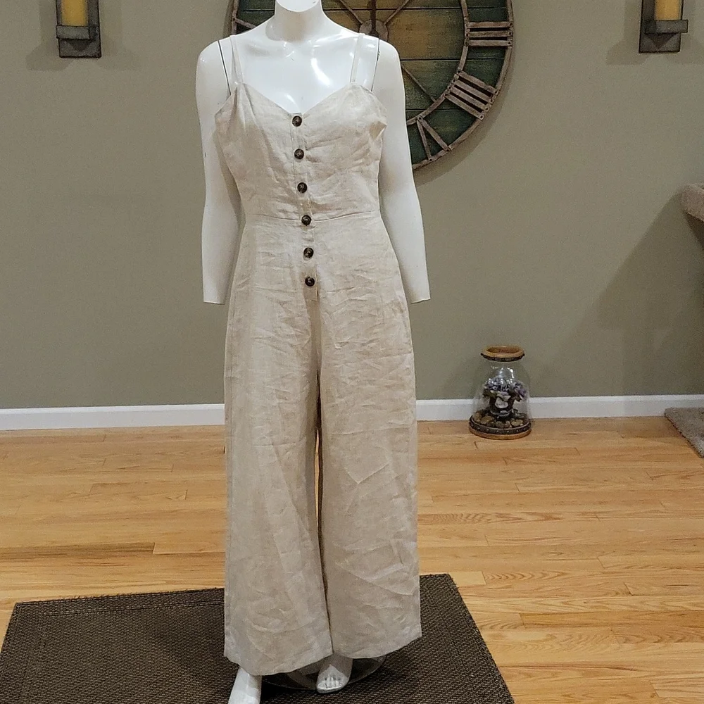 Reformation Torta Linen Jumpsuit